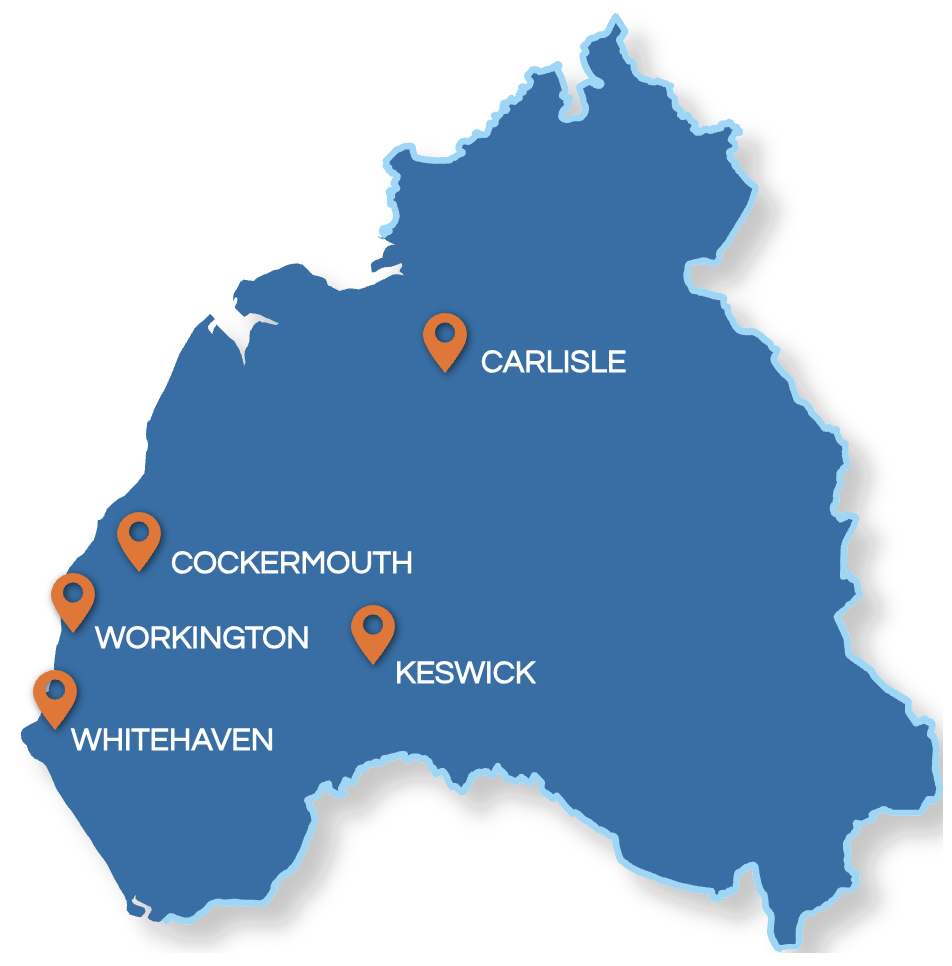Cumbria map